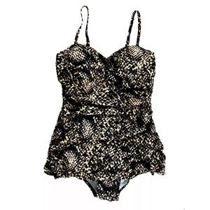Alisha Levine One-Piece Swimsuit Animal Snake Print Women’s Size 10 NEW
